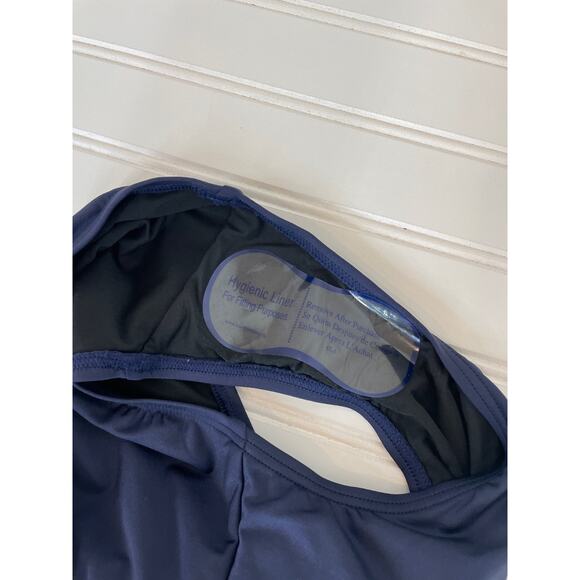 NWOT Michael Kors One Piece Bathing Suit Navy Blue Padded 1 PC Swimsuit Size S - Picture 6 of 7